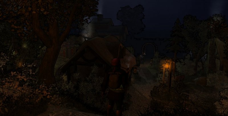 Carving through the early dark in the Wode.